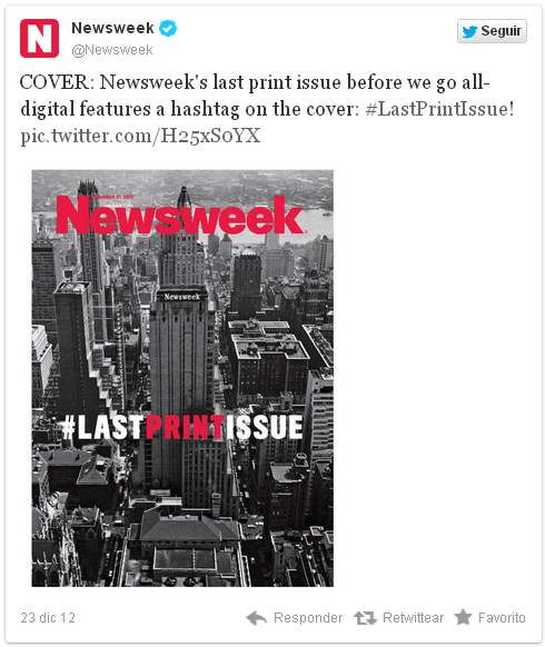 La última portada de The Newsweek